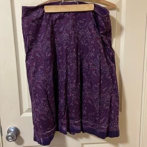 Janeville purpled floral skirt